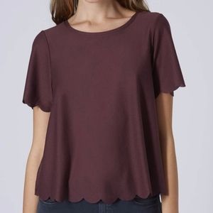 Topshop Scallop Tee